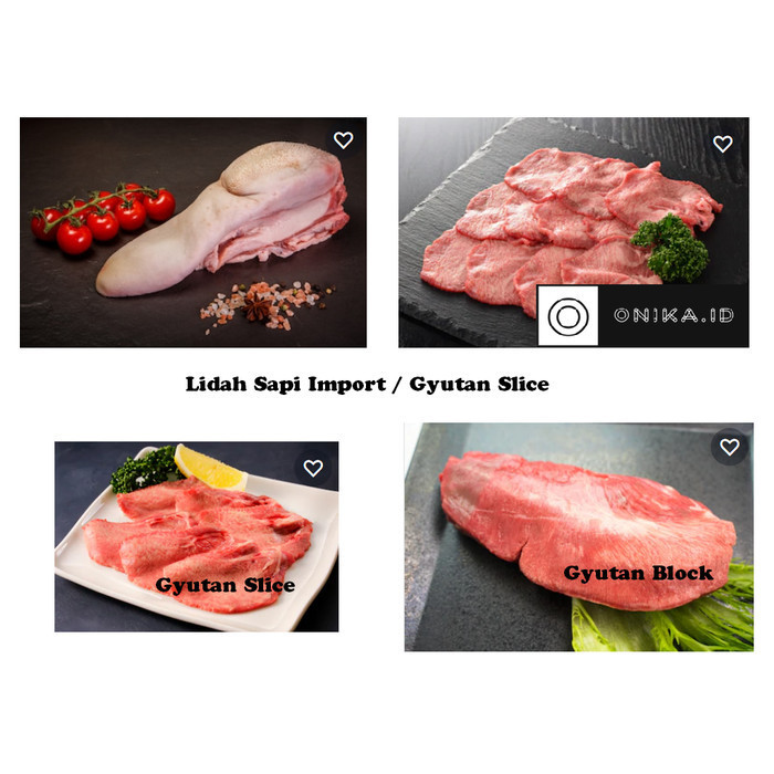 

LIDAH SAPI SLICE AUS IMPOR / GYUTAN 250GR