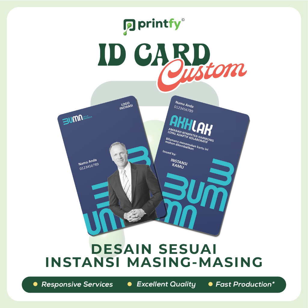 

Cetak ID Card Member Card PVC Kartu Pelajar, Murah SATUAN ( Printfy.id )