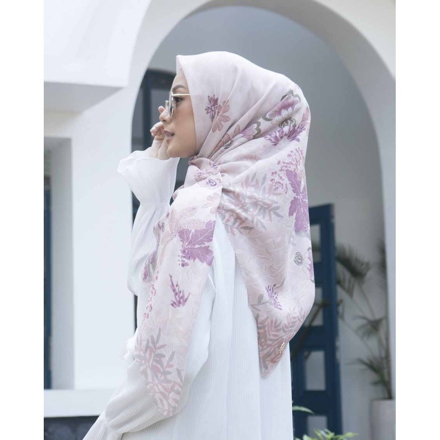 HIJAB PRINTING LOUISALUNA - ZENIA DUSTY CREAM - Normal