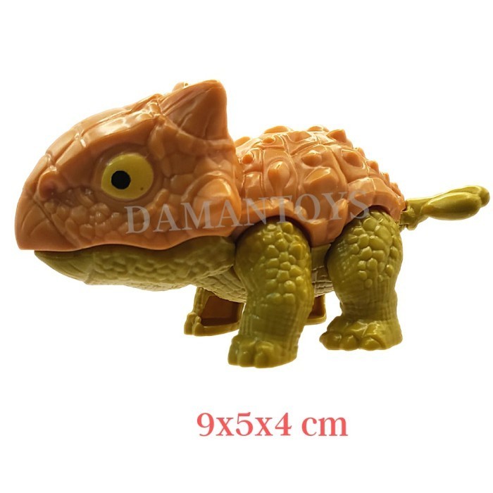 figure dinosaurus t rex indominus mainan telur dinosaur snap squad - ankylosaurus
