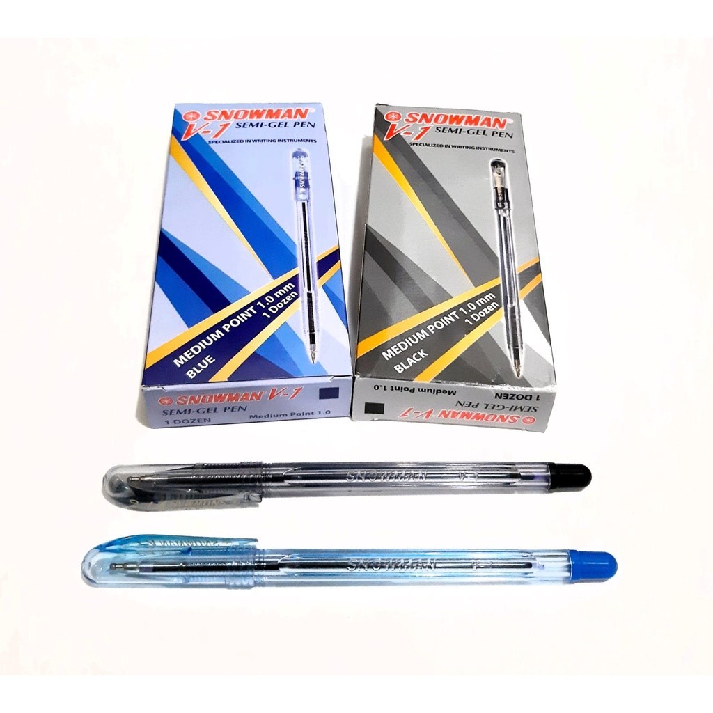 

Harga Grosir (1kotak /12pcs) Pulpen Semi Gel Pen 1.0mm SNOWMAN V-1