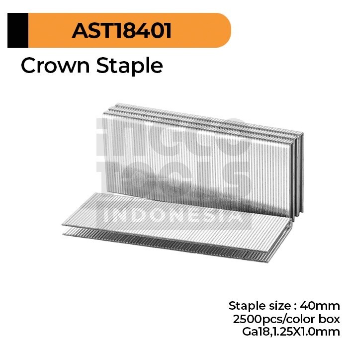 

Crown Staples (U 40 mm) INGCO AST18401 Refill Isi Steples Stapler Brad Nailer U40