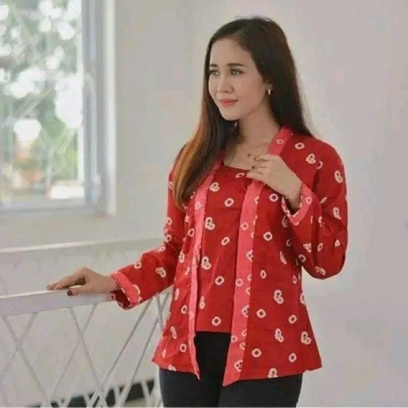 Batik Kebaya Kutubaru Jumputan Wanita Size Jumbo Solo