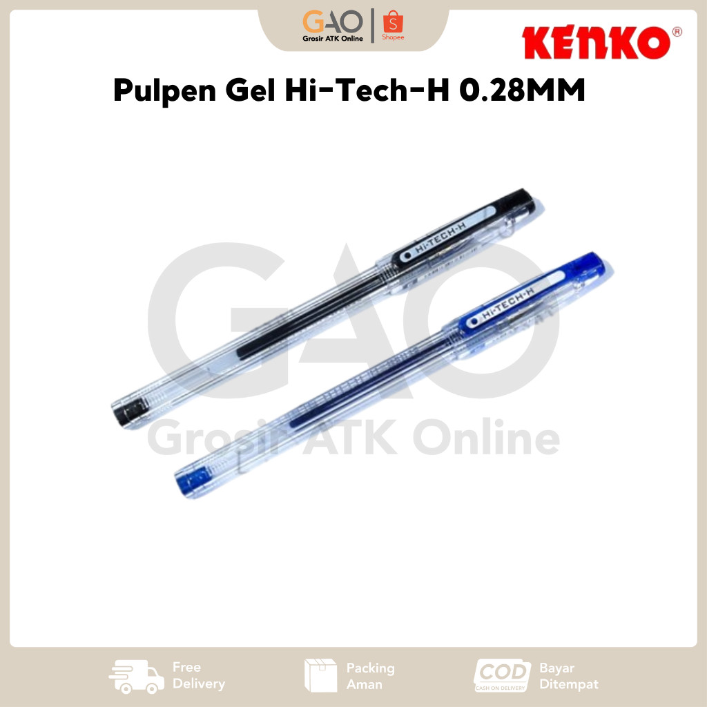 

Pulpen Gel Hi-Tech-H 0.28MM Hitam & Biru Kenko ( 1PCS )