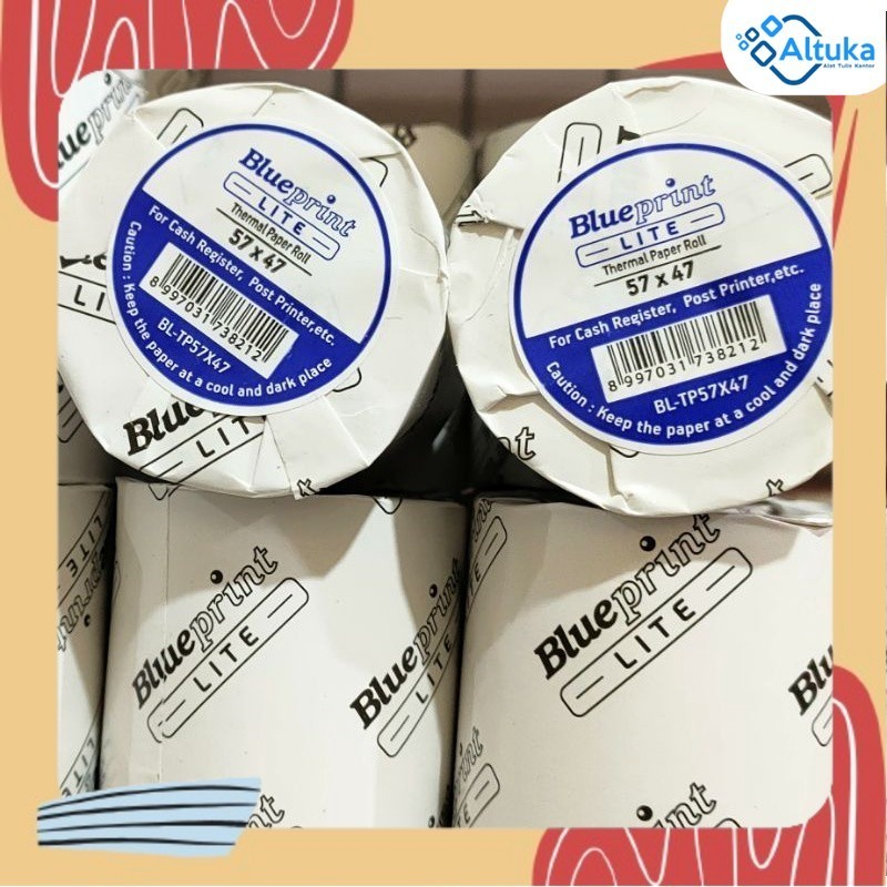 

Kertas Thermal Printer Kasir 57X47 Blue Print