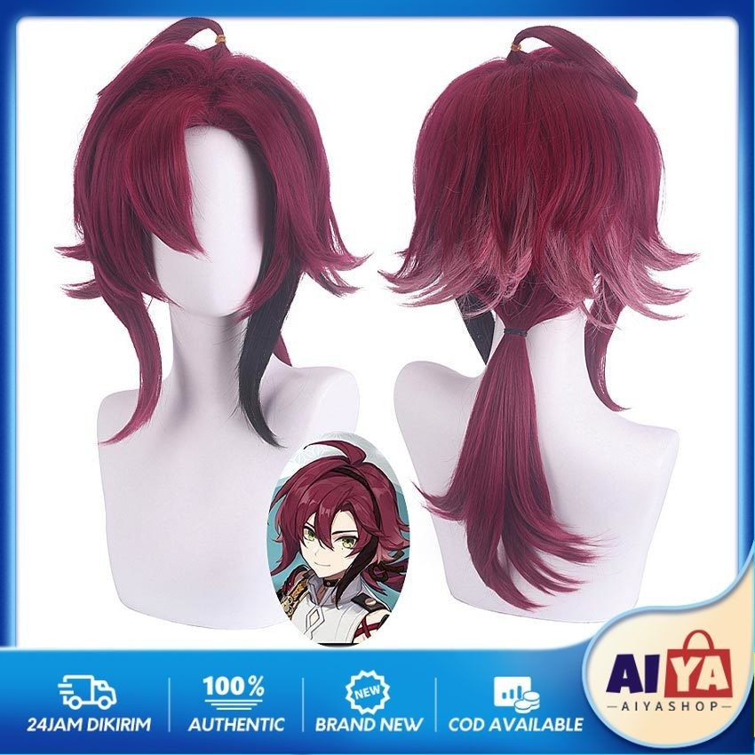 Rambut Palsu Full Wig Cosplay Game Genshin Impact Wig Heizou Shikanoin Genshin Impact Wig Hei Zou Sh