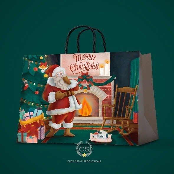 

Andriant Paper bag christmas jumbo/tas kado/goodie bag kertas/tas goofie bag - 1