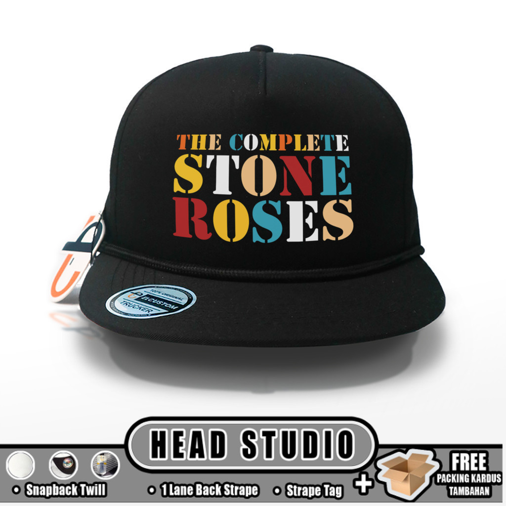 Headstudio - STONE ROSES SNAPBACK CAPS /  Band / Topi Snapback / Topi Twill / Topi Baseball Cowo / U