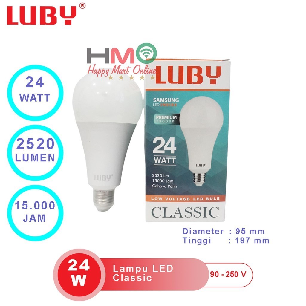 Lampu LED Luby Classic 24 Watt Cahaya Putih Luby Classic 24W CDL