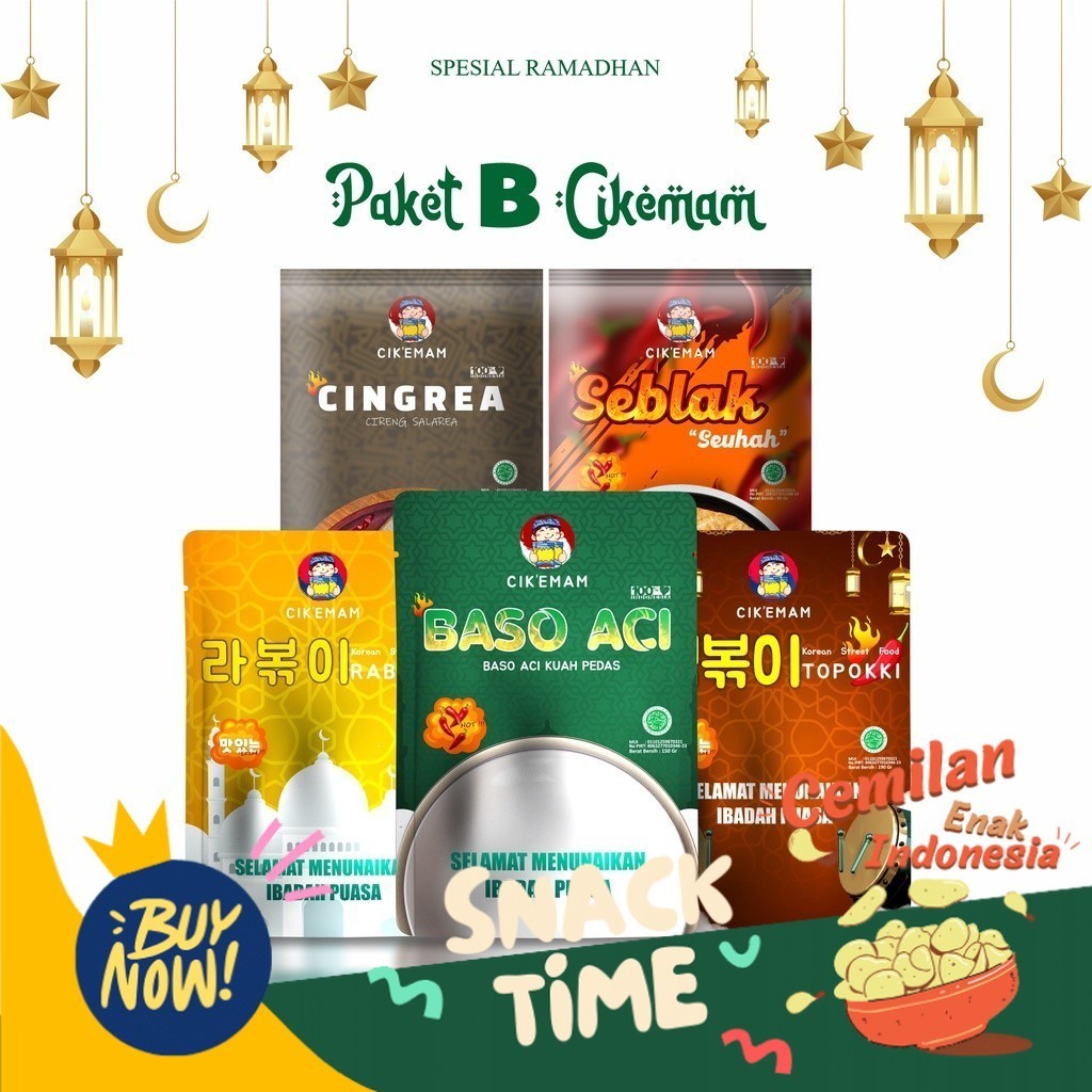 

Special Diskon Noe Food Store - PAKET BUNDLING 5 (rabokki, toppoki, baso aci, cingrea, seblak) makanan mie instan korea jajanan krupuk baso bakso aci tteokbokki topokki topoki rabokki cireng seblak maknyos halal murah pedas mozarella tulang rangu kering