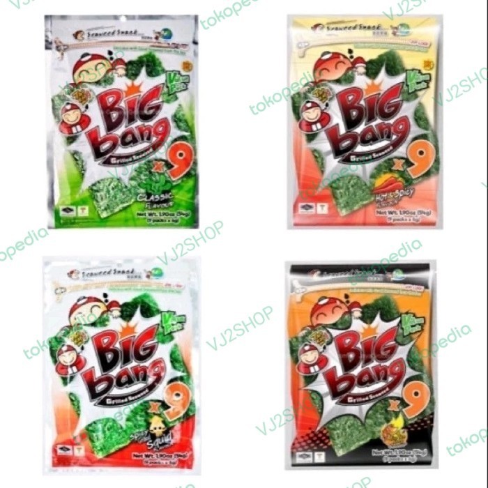 

NEW Tao Kae Noi Big Bang Grilled Seaweed Classic Hot & Spicy Squid Flavour - CLASSIC