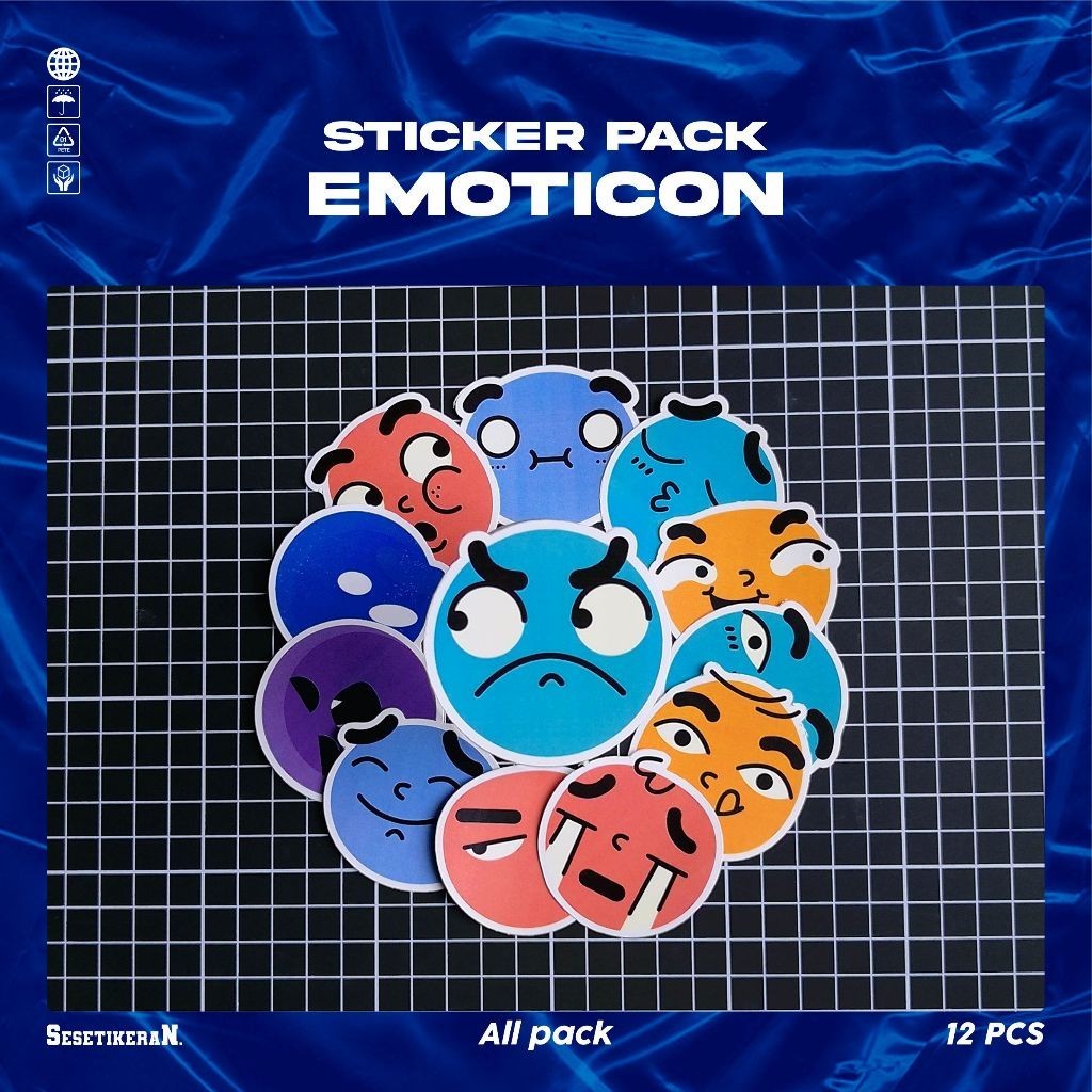 

COD✨ Sesetikeran Stiker Pack Kartun Emoticon Lucu Colorfull Keren Untuk Koper Laptop Skateboard