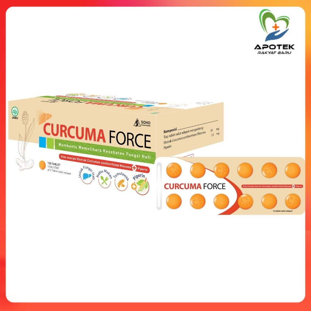 CURCUMA FORCE Penambah Nafsu Makan 12 Tablet Obat penggemuk