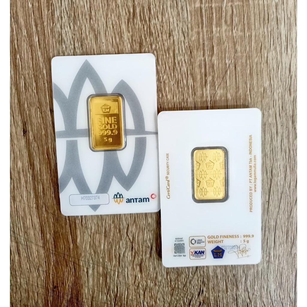 LOGAM MULIA ANTAM CERTI 2022 5 GR GRAM 999,9