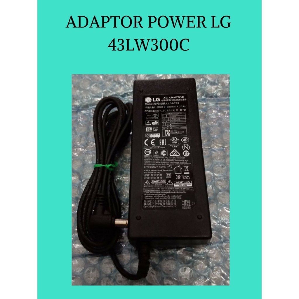 ADAPTOR POWER ORIGINAL TV LG TIPE MODEL 43LW300C