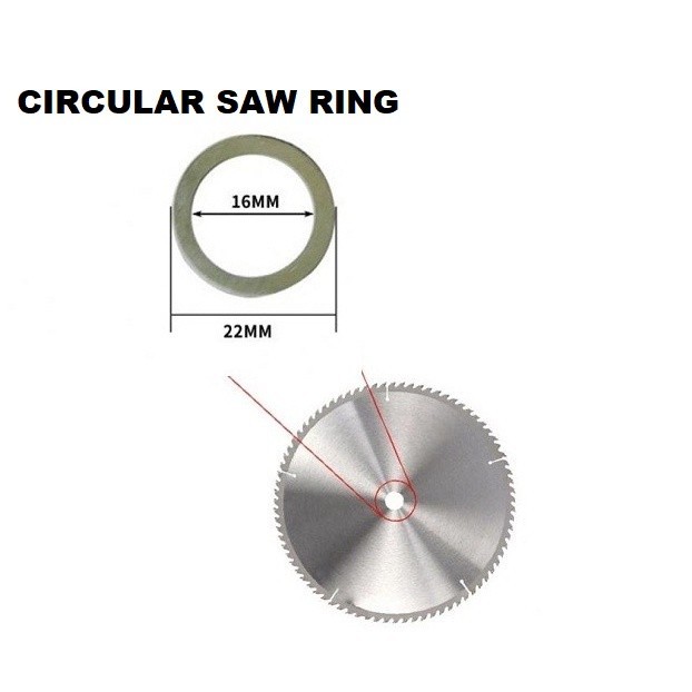 RING MATA GERINDA KONVERSI 16MM KE 22MM RING BATU POTONG BESI