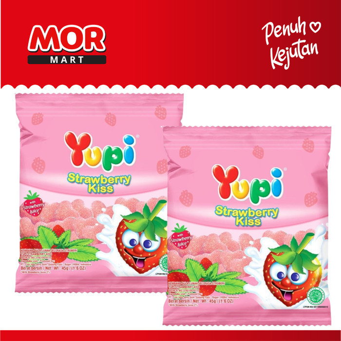 

Beli 2 Lebih Murah - YUPI Gummy Candies Strawberry Kiss 45gr