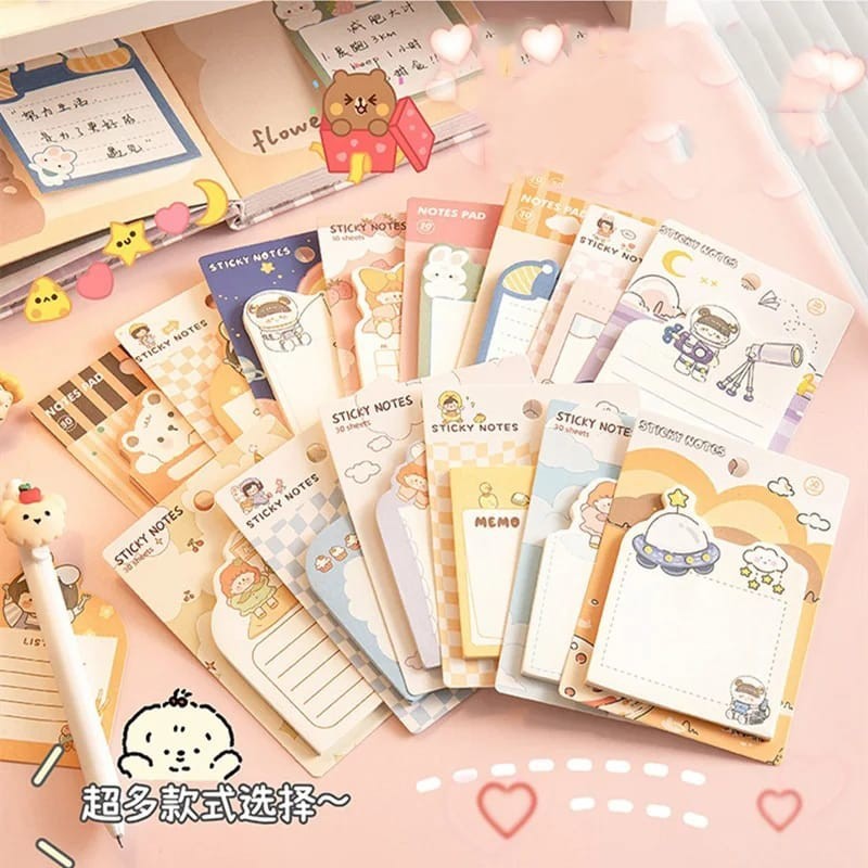 

(Pimenova) Sticky Note Karakter Memopad Kertas 40 Lembar Halaman Kertas Memo Karakter Notepad Lucu