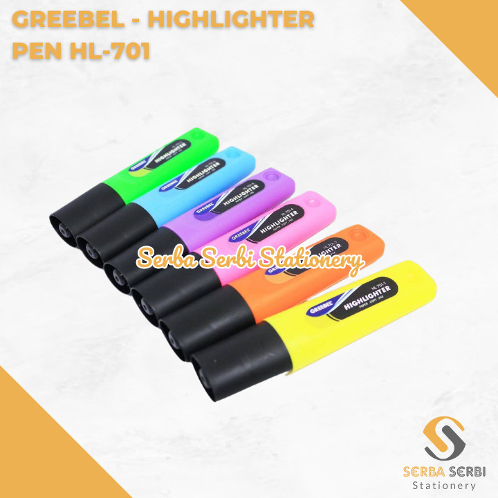 

GROSIR (1 SET ISI 6 WARNA) GREEBEL - HIGHLIGHTER MARKER PEN / SPIDOL PENANDA HL-701
