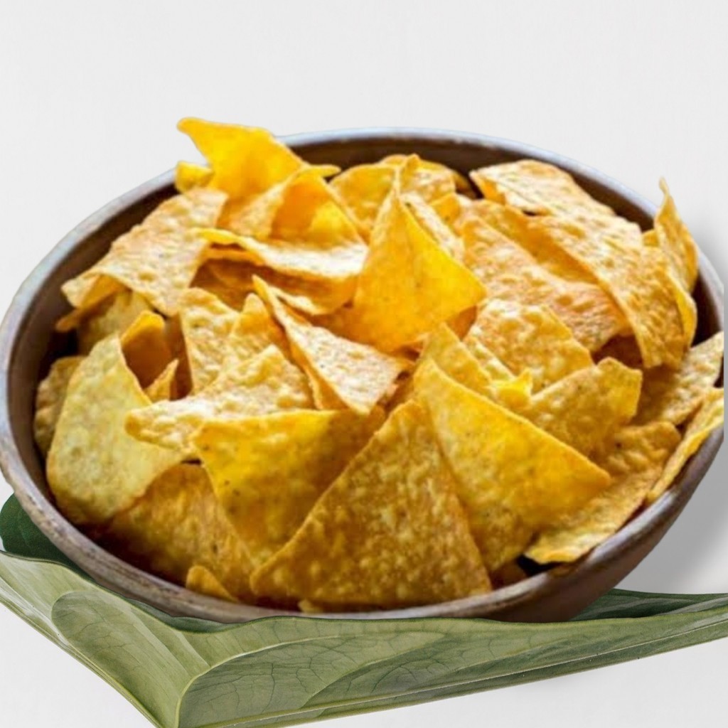 

Tortilla Chips Jagung Kripik Happy Tos Renyah Cemilan Rasa Gurih Original Snack Kiloan Kemasan 500gr