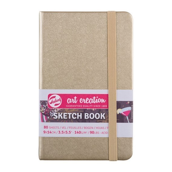 

talens art creation hardcover sketch book 9x14cm 140gsm - yellow