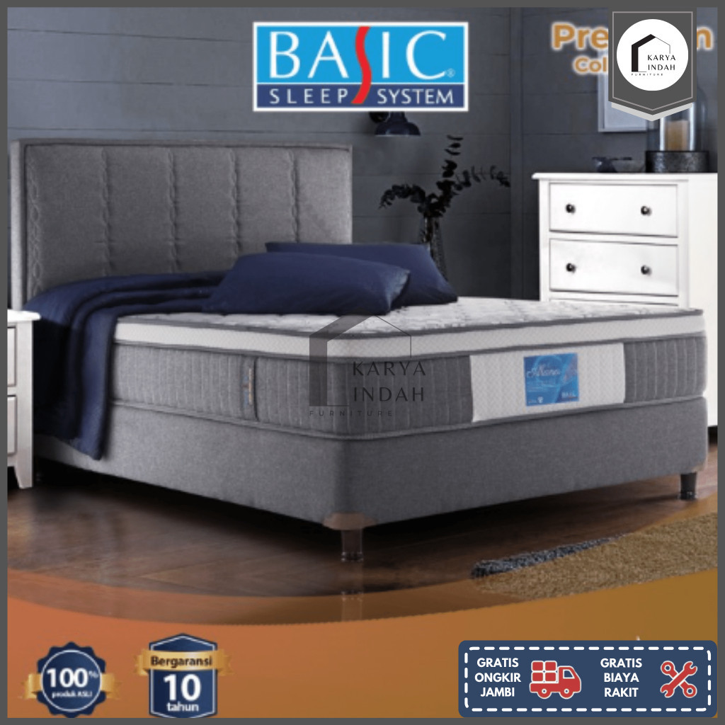 SPESIAL PROMO 70% Springbed BASIC ALANA PLUSH TOP - Kasur Matras Mattress Ranjang Lapis Plushtop Bas