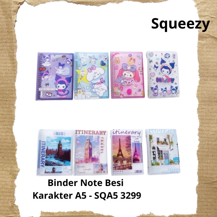

Binder Note SQUEEZY A5 Motif Karakter SQA5-3299