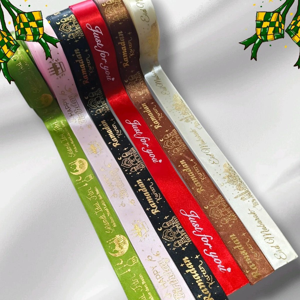 

RB Pita Satin 20 Yard Lebar 2,5 Cm Ucapan Idul Fitri Ramadhan Eid Mubarak