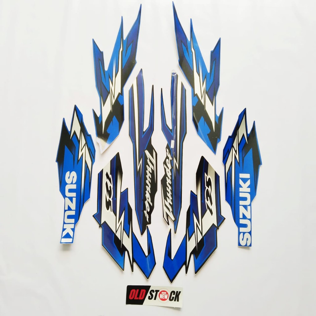SET STICKER STRIPING BODY MOTOR SUZUKI THUNDER 125 2007 -NEW OLD STOCK-