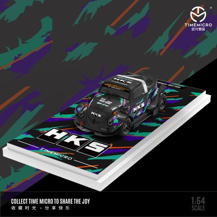 Time Micro 1:64 RWB Volkswagen VW Beetle HKS Black Limited