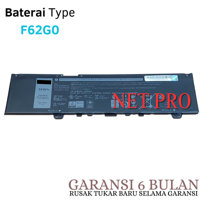 Baterai Laptop F62G0 For 13 7000 7380 7370 7386 7373 5370 Series F62G0 -NP