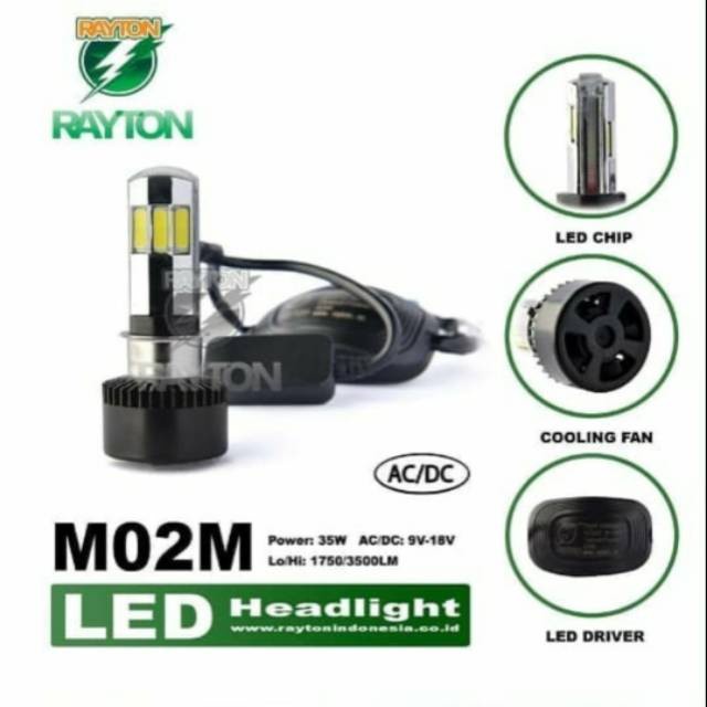 LAMPU LED HID 6 SISI RTD RAYTON ORIGINAL HEADLAMP LAMPU MOTOR | SEMUA MOTOR