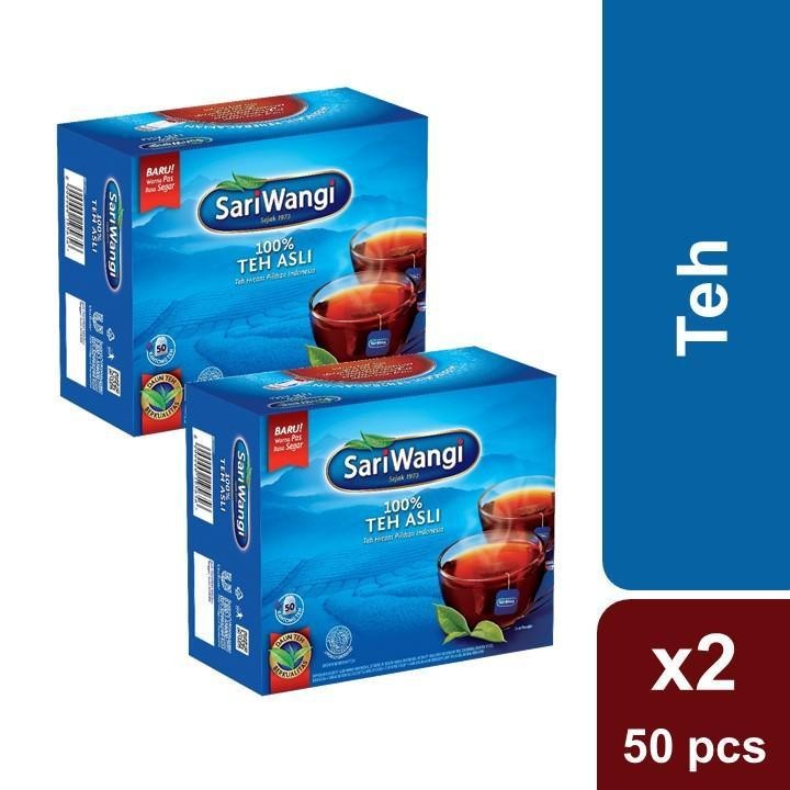 

2 kotak Sariwangi Teh Asli Teh Celup 2 x 50 pcs - [NEW] - LOCISHOP88