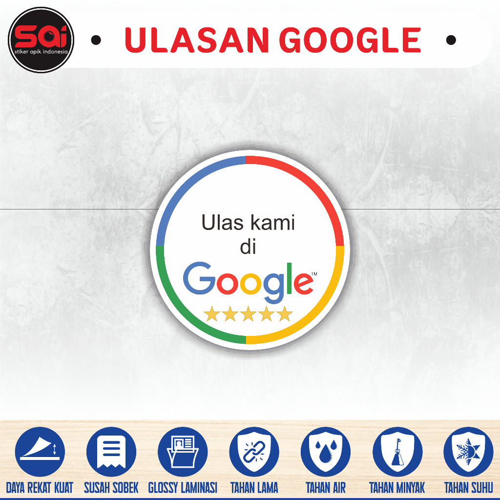 

Stiker vinyl anti air REVIEW - ULASAN GOOGLE laminasi glossy