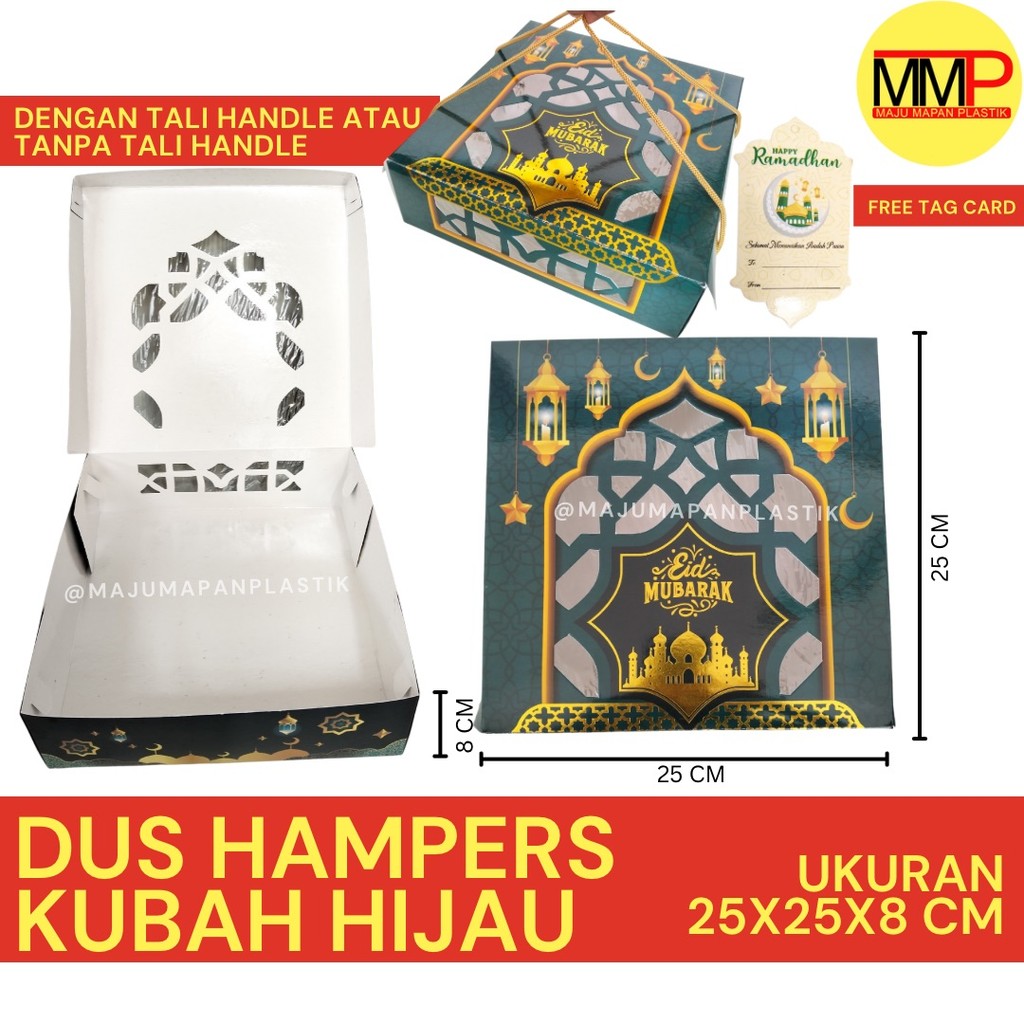 

DUS HAMPERS KUBAH HIJAU IDUL FITRI LEBARAN BOX 25X25X8