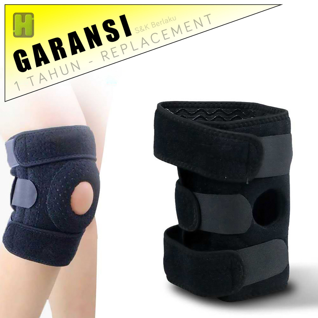 Deker Pelindung Lutut Olahraga Knee Support Fitness Kiper Futsal Voli Volly Strap Penyangga Kaki Spo