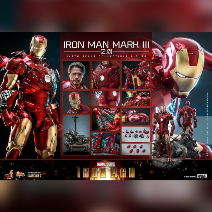 Hot Toys MMS664 D48 Iron Man Mark III 3 (2.0) DIECAST