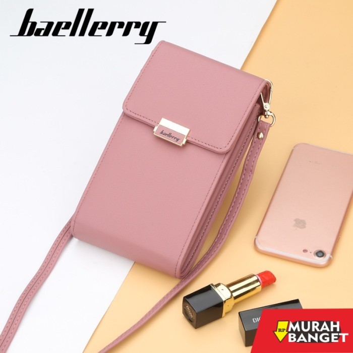 tas selempang wanita simple elegan Tas Selempang Wanita Kulit PU BAELLERRY 5191 - Pink