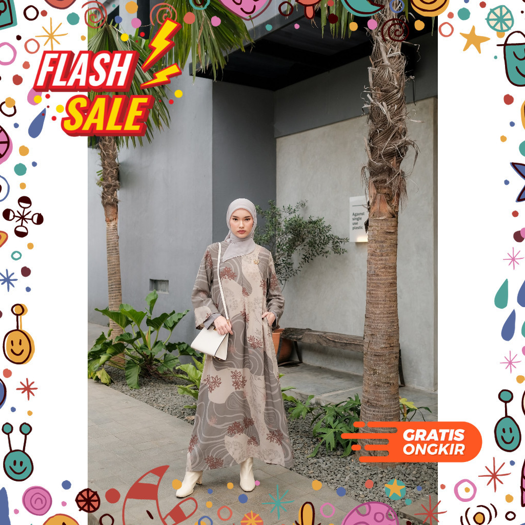 MEGASALE / ZM Zaskia Mecca - Luny Cream Gamis - Jelita Indonesia - Edisi Maluku