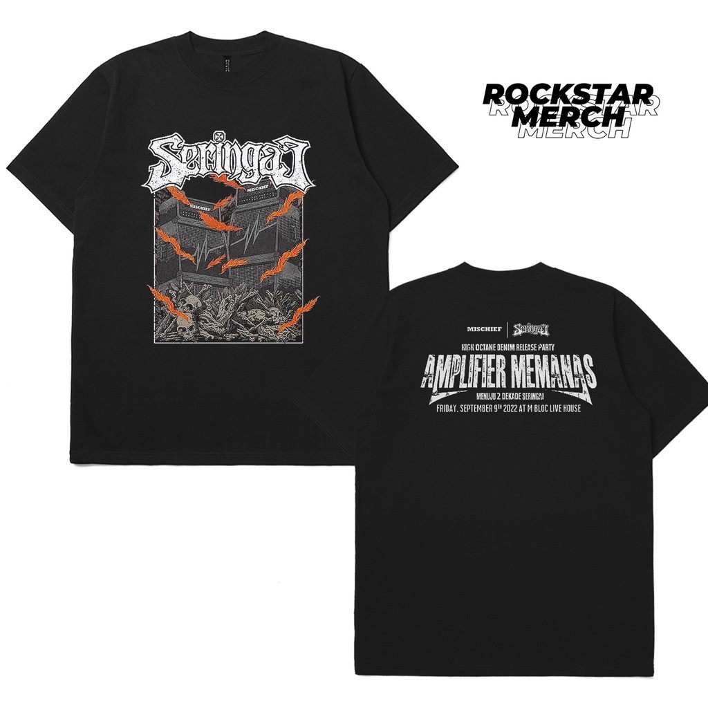 T-shirt Band Seringai Amplifier Memanas