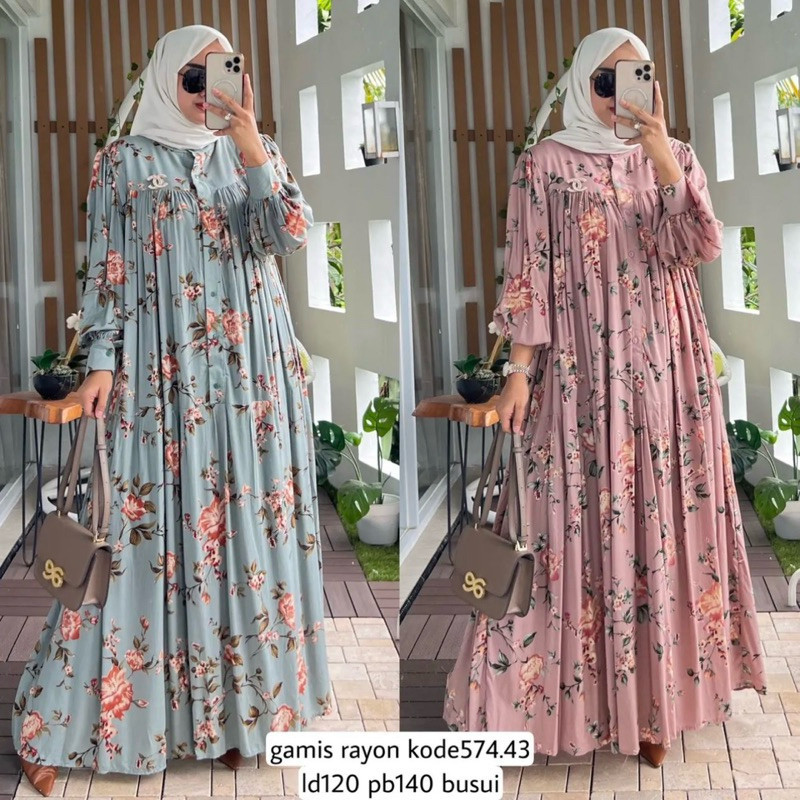 ⭐ 2.2 BIGG SALE ⭐ Belia Dress Gamis Rayon Premium Motif Bunga Home Wear Jumbo Size XXL Free Belt Pakaian Muslim Wanita Kekinian By Lemoa Official