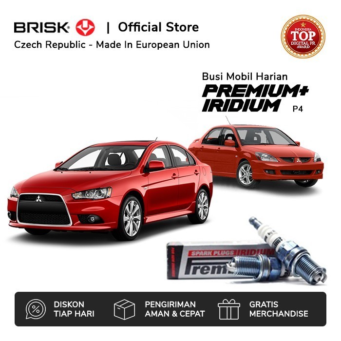 Busi Mobil Mitsubishi Lancer BRISK Premium Iridium P4