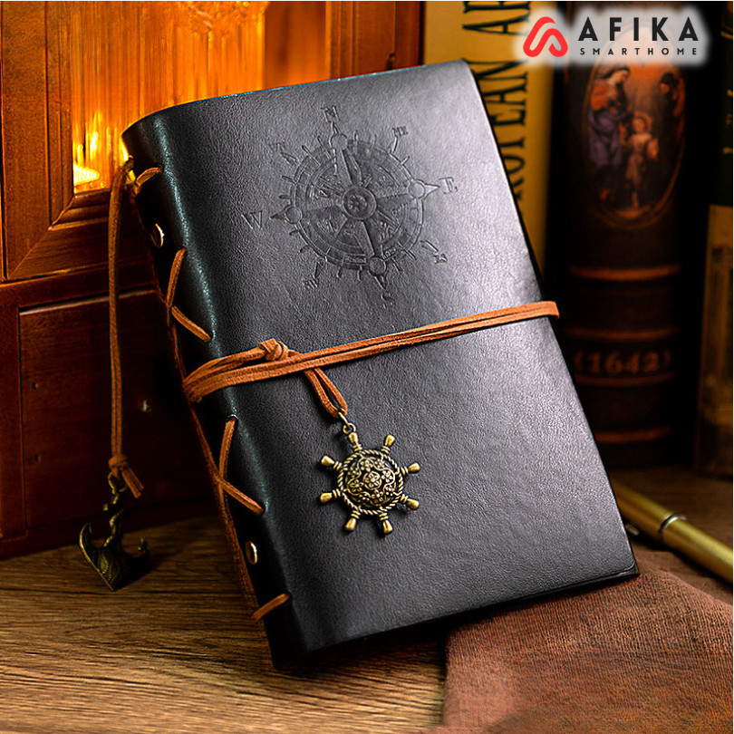 

Buku Catatan Harian Binder Bahan Kulit Retro Pirate Daily Notebook