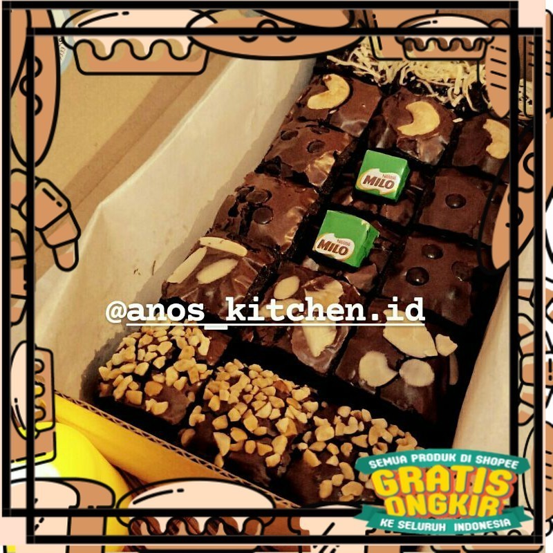 

Brownies Fudgy Dark Cokelat Skat 20x10 (Isi 18 pcs) (Produk Terbaru Hari Ini)/ Jaminan Enak