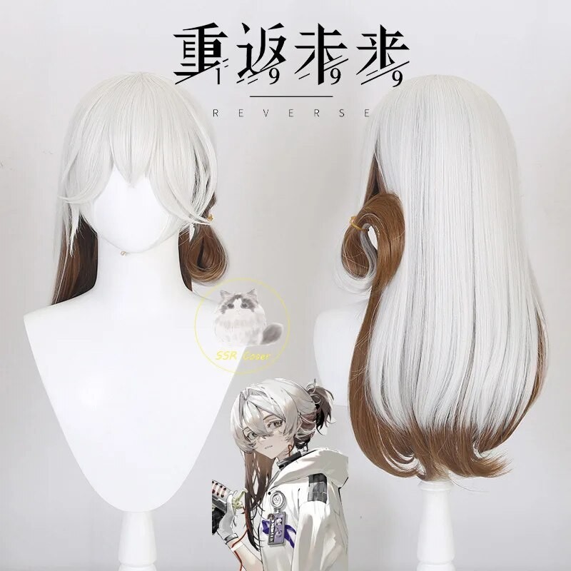 PREORDER Game Reverse 1999 Cosplay Medicine Pocket Cosplay Wig Silver Whited Brown Mixed Gradient He