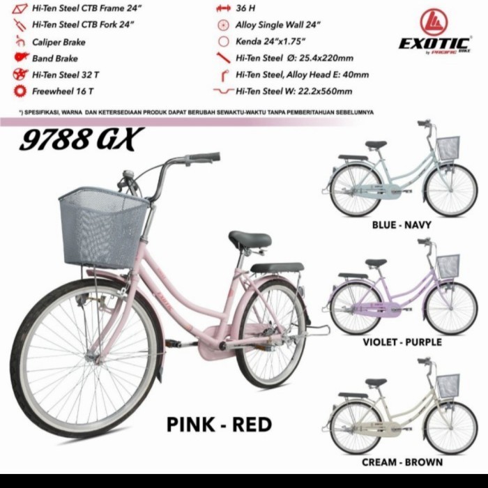 HOT PROMO Sepeda CTB Mini Keranjang 24 Inch Exotic 9788 GX New