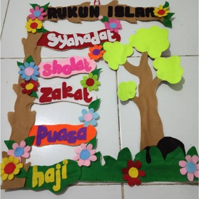 Kerajinan. SPON EVA Rukun islam dekorasi dinding kerajinan SPON EVA spon eva