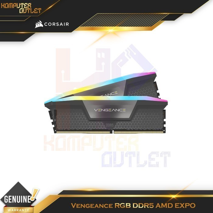 Corsair 64Gb Kit Vengeance RGB DDR5 Amd 5600 MT/s Ram Komputer  64 Gb