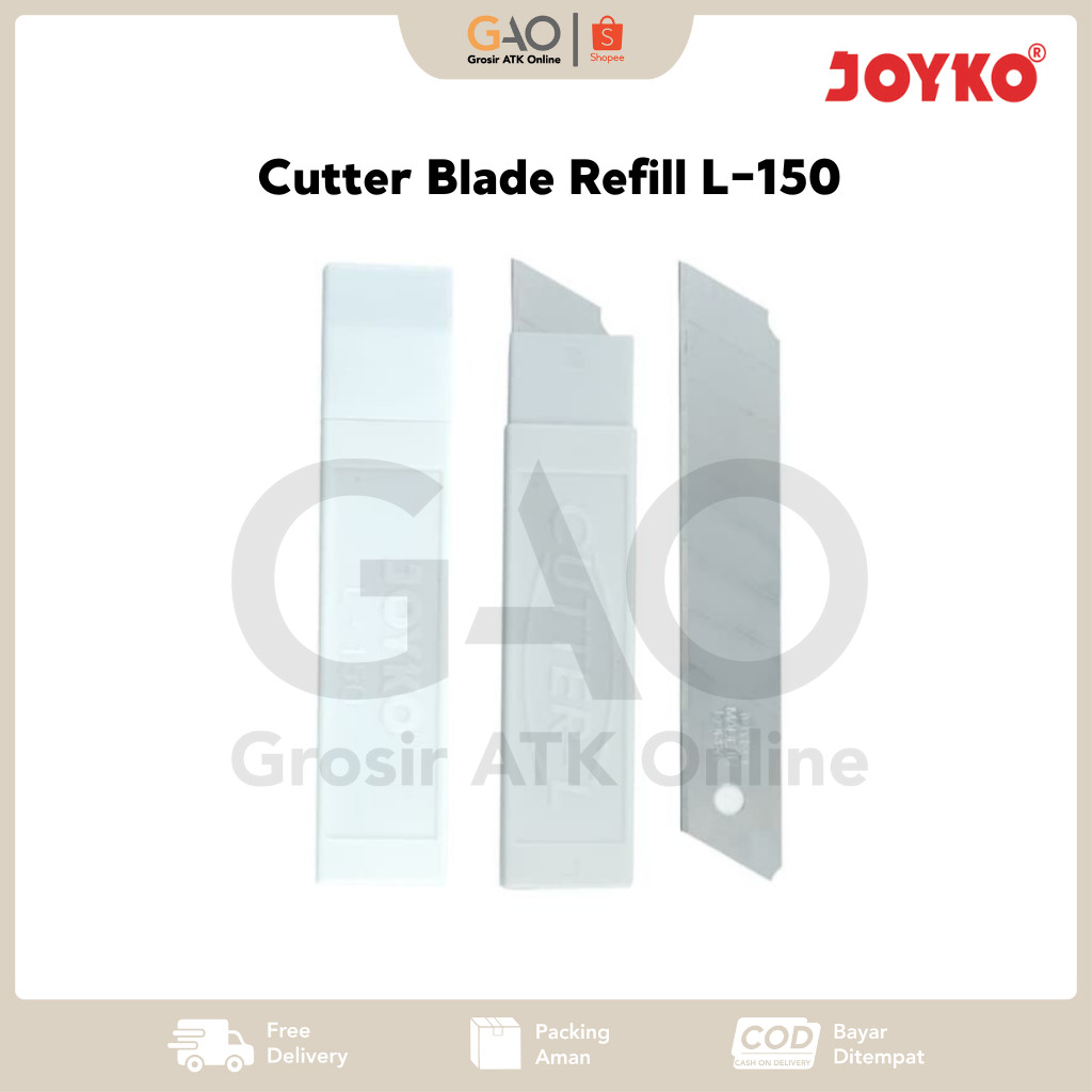 

Cutter Blade Refill Isi Pisau Pemotong Joyko 1 Tube 5 Pcs L-150