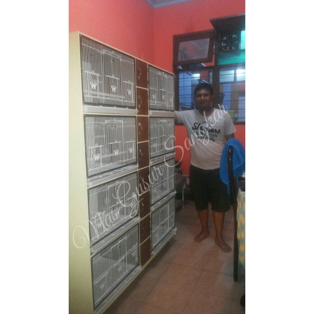 PROMO SALE SPESIAL sangkar kandang ternak lovebird kenari finch parblue biola euwing 8 kamar Bagus L